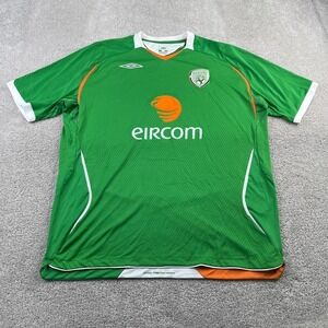Ireland Soccer Jersey Mens 2XL XXL Green Umbro Home Kit 2006 2007 Performance